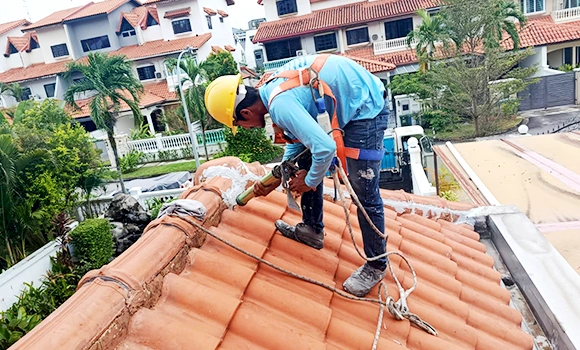 Clay tile roof waterproofing