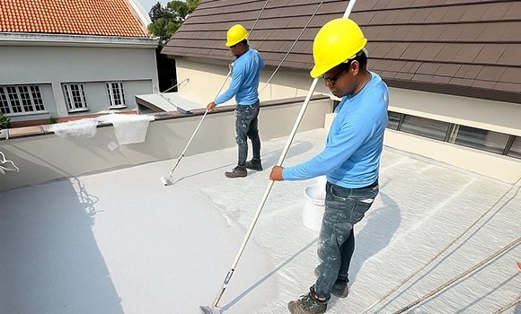 Concrete roof waterproofing